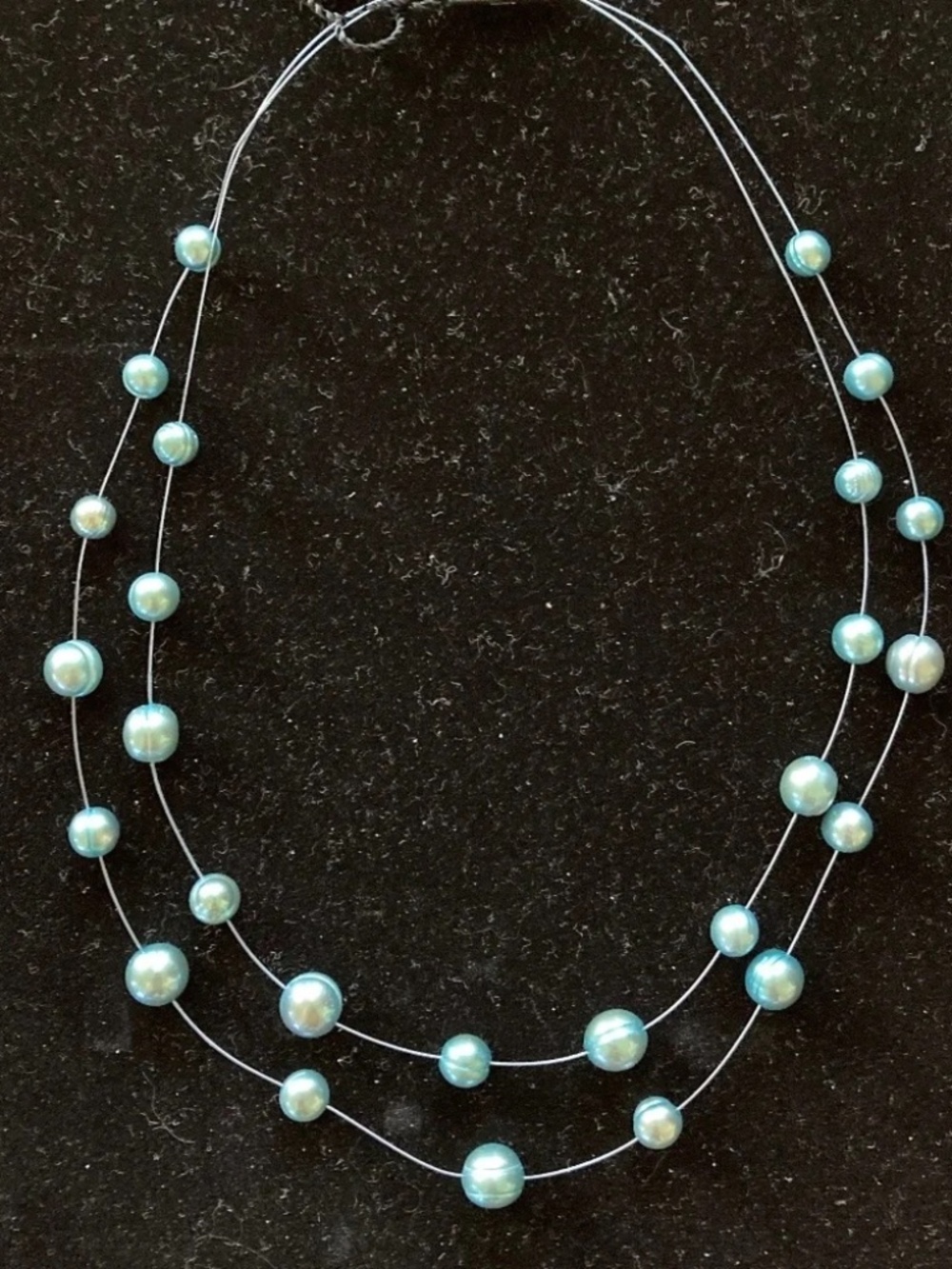 Honora Teal Cultured Freshwater Pearl Multi-Wire 18 Inch Necklace/NEW!